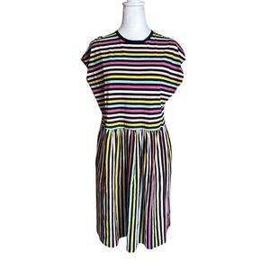 Boden Women's Cotton Shift Striped Multicolored Dress Size 8R